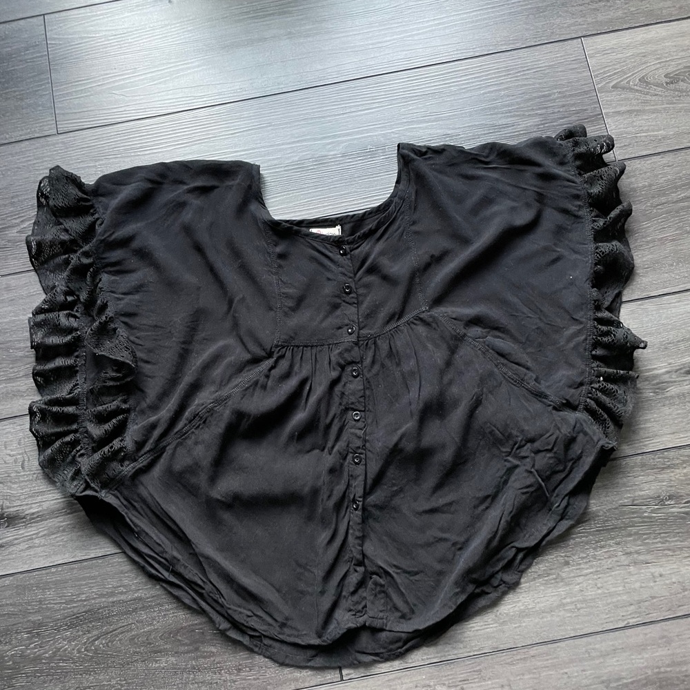 Bohemian black top hippie cute